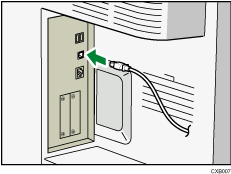 Abbildung des Anschlusses des USB-Schnittstellenkabels