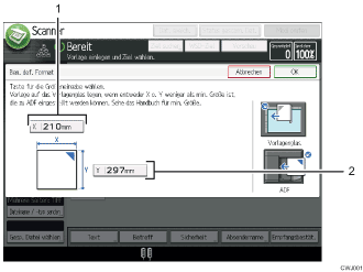 Nummerierte Abbildung Bedienfeld-Display