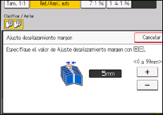 Ilustración de la pantalla panel de mandos