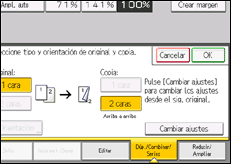 Ilustración de la pantalla panel de mandos