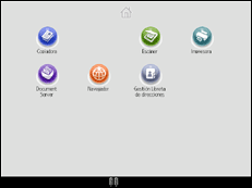 Ilustración de la pantalla panel de mandos