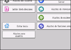 Ilustración de la pantalla panel de mandos