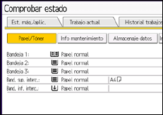 Ilustración de la pantalla panel de mandos