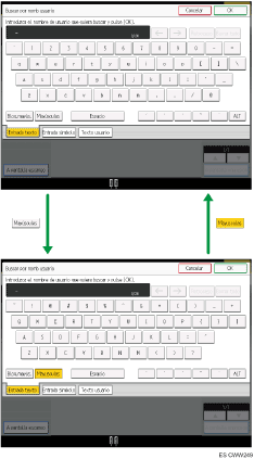 Ilustración de teclas