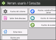 ilustración de la pantalla del panel de operaciones