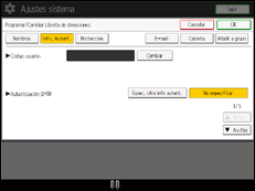 Ilustración de la pantalla panel de mandos
