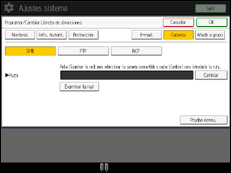 Ilustración de la pantalla panel de mandos