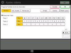 Ilustración de la pantalla panel de mandos