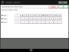 ilustración de la pantalla del panel de operaciones