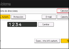 Ilustración de la pantalla panel de mandos