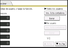 Ilustración de la pantalla panel de mandos