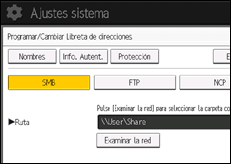 Ilustración de la pantalla panel de mandos