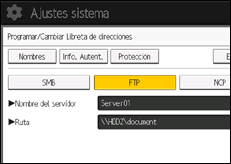 Ilustración de la pantalla panel de mandos