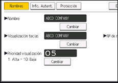 Ilustración de la pantalla panel de mandos