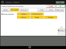 ilustración de la pantalla del panel de operaciones