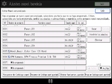 Ilustración de la pantalla panel de mandos