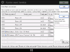 Ilustración de la pantalla panel de mandos
