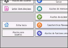 Ilustración de la pantalla panel de mandos