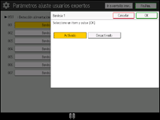 Ilustración de la pantalla panel de mandos