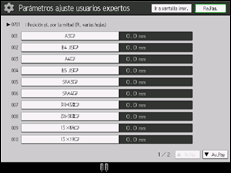 Ilustración de la pantalla panel de mandos