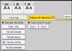 Ilustración de la pantalla panel de mandos