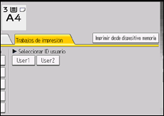 Ilustración de la pantalla panel de mandos