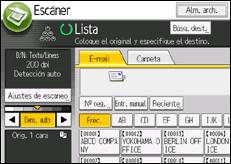 Ilustración de la pantalla panel de mandos