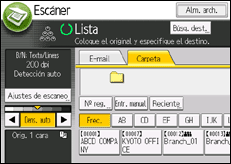 Ilustración de la pantalla panel de mandos