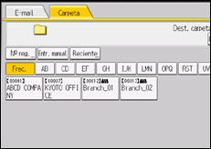 Ilustración de la pantalla panel de mandos