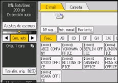 Ilustración de la pantalla panel de mandos