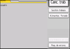 Ilustración de la pantalla panel de mandos
