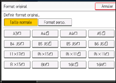 Illustration de l'écran du panneau de commande