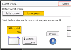 Illustration de l'écran du panneau de commande