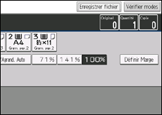 Illustration de l'écran du panneau de commande