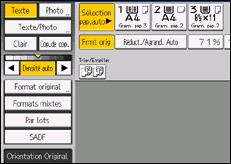 Illustration de l'écran du panneau de commande