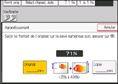 Illustration de l'écran du panneau de commande