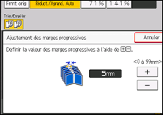 Illustration de l'écran du panneau de commande