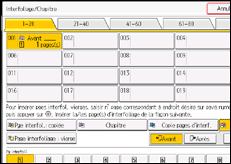 Illustration de l'écran du panneau de commande