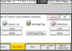 Illustration de l'écran du panneau de commande