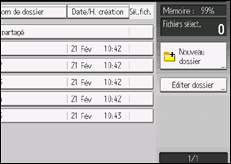 Illustration de l'écran du panneau de commande