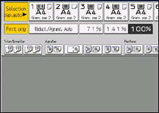 Illustration de l'écran du panneau de commande