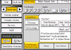 Illustration de l'écran du panneau de commande
