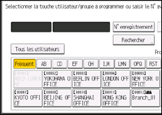 Illustration de l'écran du panneau de commande