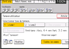 Illustration de l'écran du panneau de commande