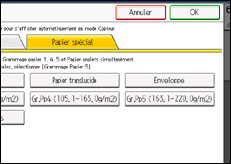 Illustration de l'écran du panneau de commande