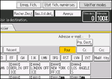 Illustration de l'écran du panneau de commande