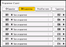 Illustration de l'écran du panneau de commande