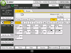 Illustration de l'écran du panneau de commande