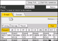 Illustration de l'écran du panneau de commande