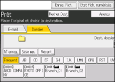 Illustration de l'écran du panneau de commande